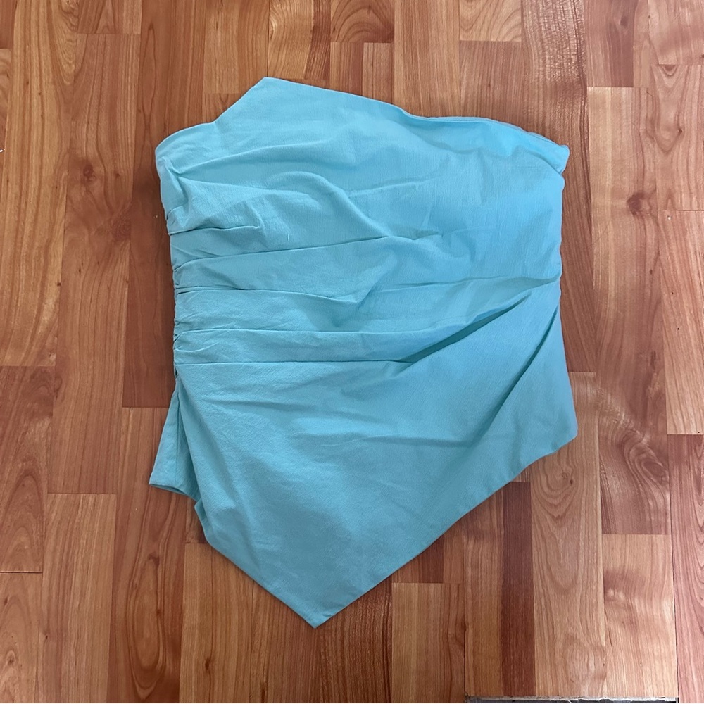 Abercrombie & Fitch Asymmetrical Blue Top